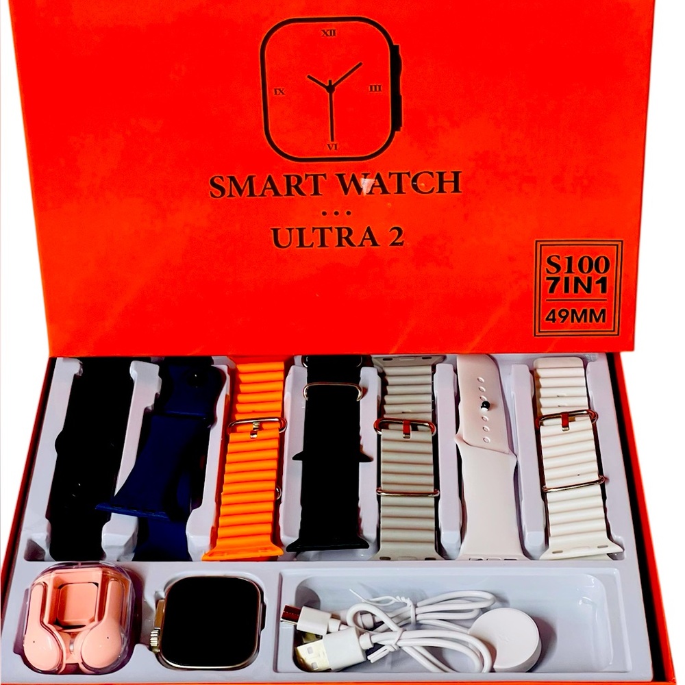 Black and Blue Smartwatch with Advanced Features